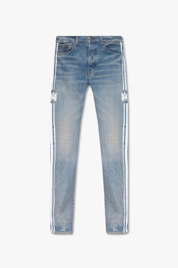 Amiri jeans deals side stripe